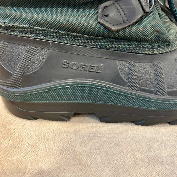 Sorel Youth Kids 4 Snowlion Lined Winter Boots Waterproof Removable Liner Green - Picture 7 of 13